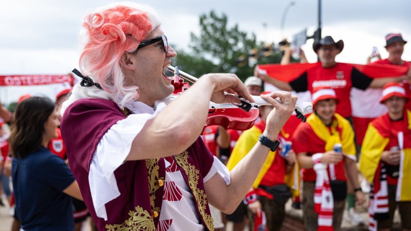 Die besten Fan-Bilder zum WM-Hit Österreich gegen Argentinien