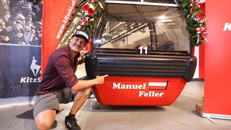 Manuel Feller hat seine Gondel in Kitzbühel! Pics der Einweihung