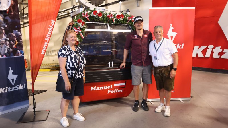 Manuel Feller hat seine Gondel in Kitzbühel! Bilder der "Taufe"