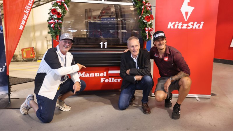 Manuel Feller hat seine Gondel in Kitzbühel! Bilder der "Taufe"