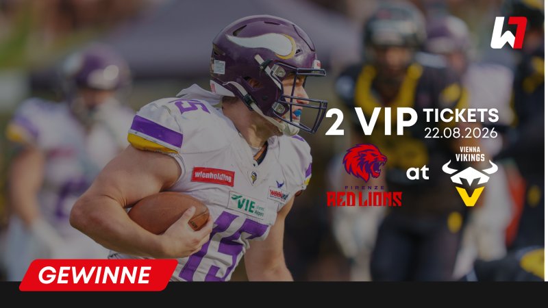 GEWINNSPIEL: 2 VIP-Tickets für Vikings vs. Red Lions