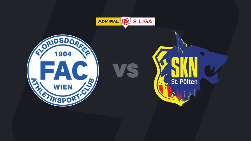 2. Liga heute im LIVE-Stream: FAC Wien - SKN St. Pölten