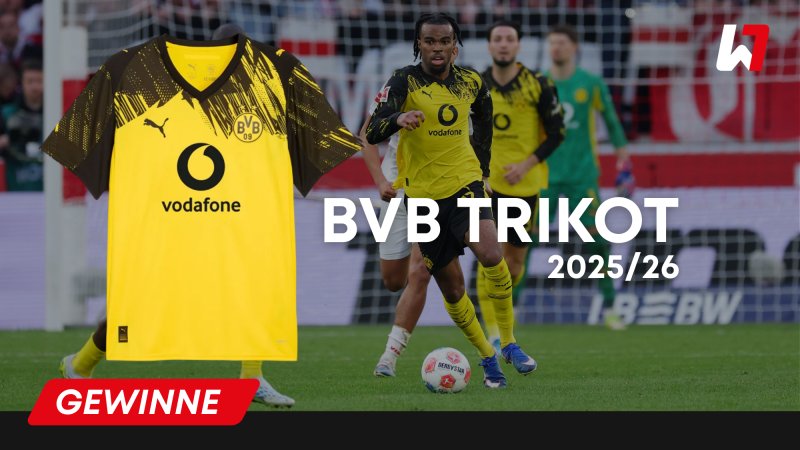 GEWINNSPIEL: Borussia Dortmund Heimtrikot 2025/26 gewinnen