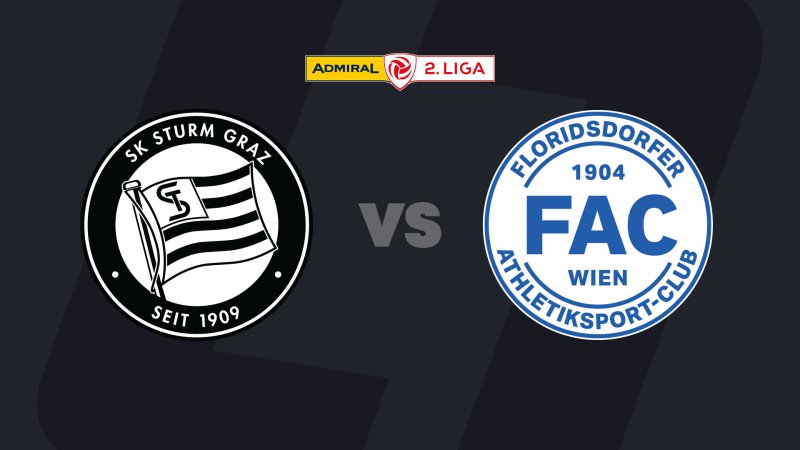 2. Liga heute im LIVE-Stream: Sturm Graz II - FAC Wien