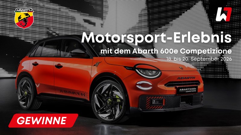Gewinne ein Motorsport-Erlebnis mit dem Abarth 600e Competizione