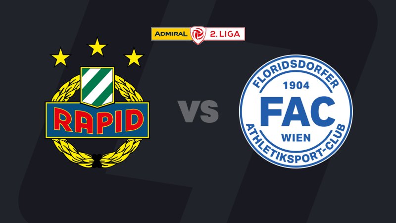 2. Liga heute im LIVE-Stream: SK Rapid II - FAC Wien