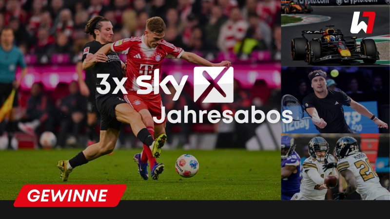 GEWINNSPIEL: 3 Sky X Sport Jahresabos gewinnen