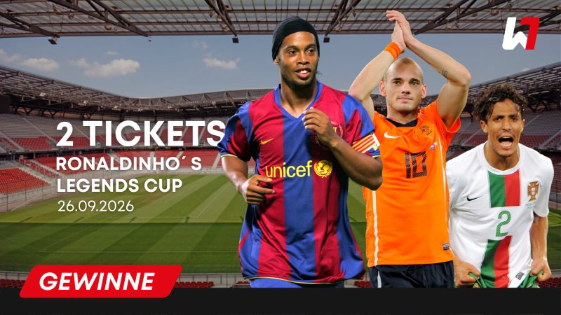 GEWINNSPIEL: Tickets für Ronaldinho’s Legends Cup gewinnen
