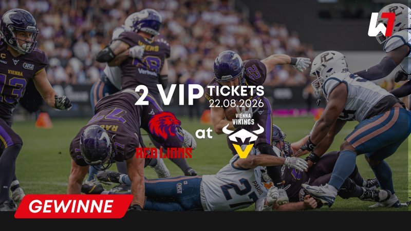 GEWINNSPIEL: 2 VIP-Tickets für Vikings vs. Red Lions
