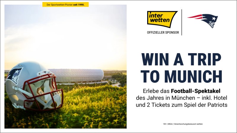 Patriots live in München: Jetzt Tickets gewinnen