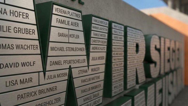 Bausteinaktion: Fans können sich im neuen WSG-Stadion verewigen