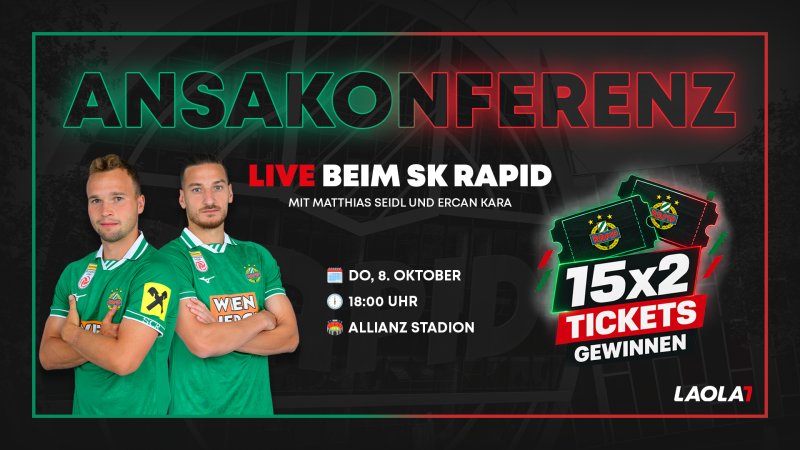 Ansakonferenz LIVE beim SK Rapid: 30 Tickets zu gewinnen!