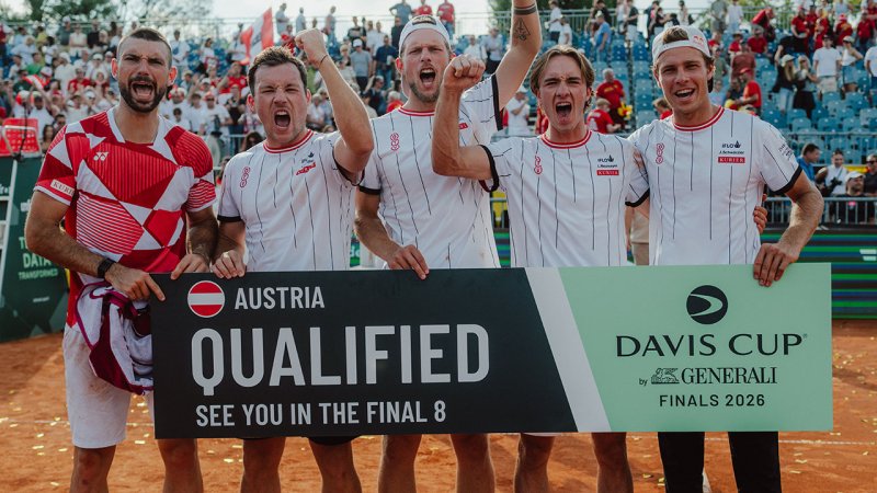 Das ist Österreichs Davis-Cup-Team für das Final-8 in Bologna