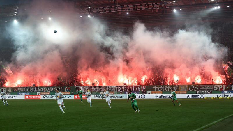 SK Rapid kann bedingten Pyro-Punkteabzug reduzieren