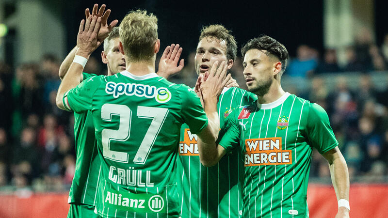 Rapid marschiert in Amstetten souverän ins Cup-Viertelfinale