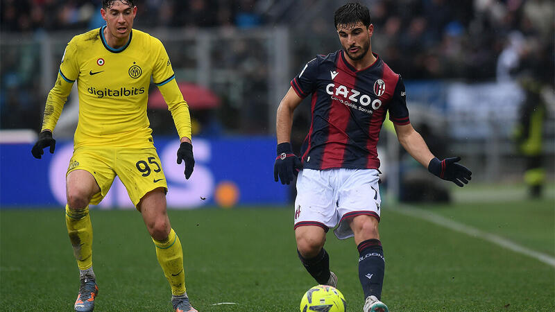 Bologna ringt <a href='/de/daten/news/fussball/inter-mailand/' class='tag'>Inter Mailand</a> in Regenschlacht nieder