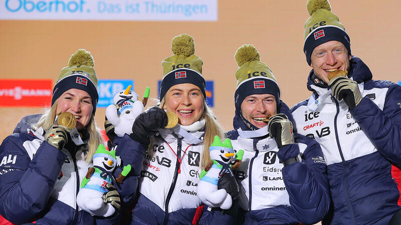 Medaillenspiegel der <a href='/de/daten/news/fussball/biathlon/' class='tag'>Biathlon</a>-WM 2023