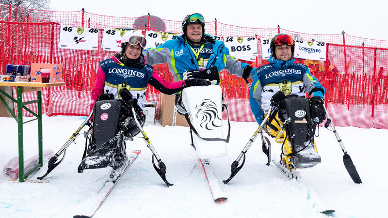 Kitzbühel 2023:die Bilder vom Charity Race auf Streif-Zielhang