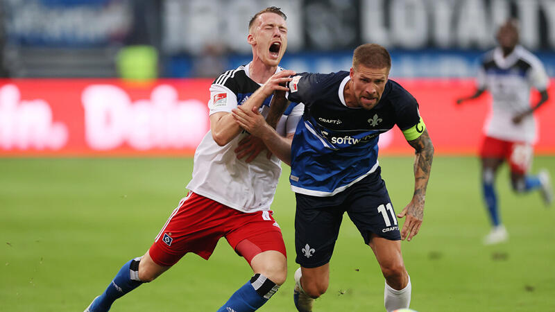 Drei Rote Karten bei Darmstadt-Sieg gegen HSV