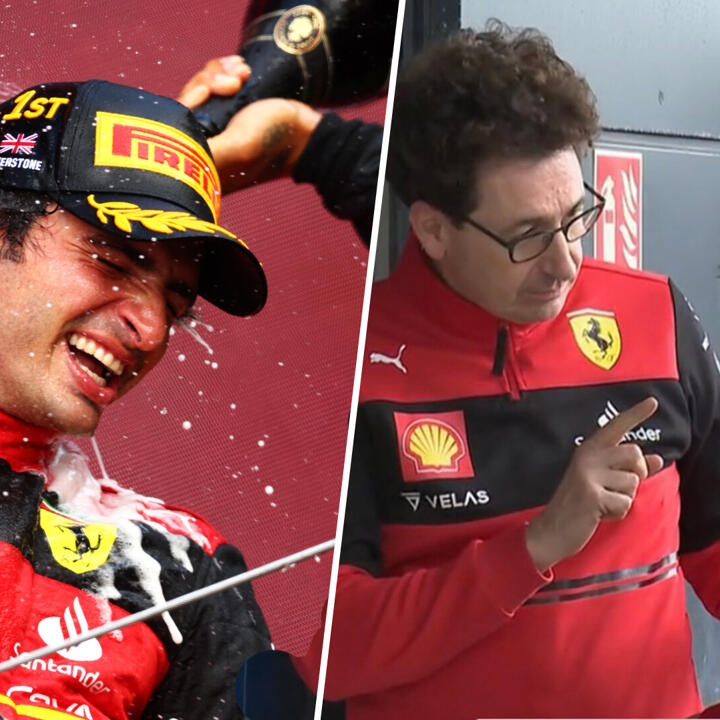 Trotz Sieg: Erhobener Zeigefinger bei Ferrari