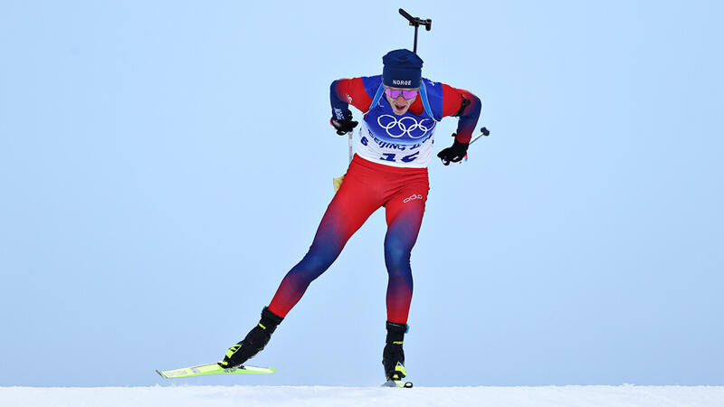Johannes Boe im <a href='/de/daten/news/fussball/biathlon/' class='tag'>Biathlon</a>-Sprint überragend