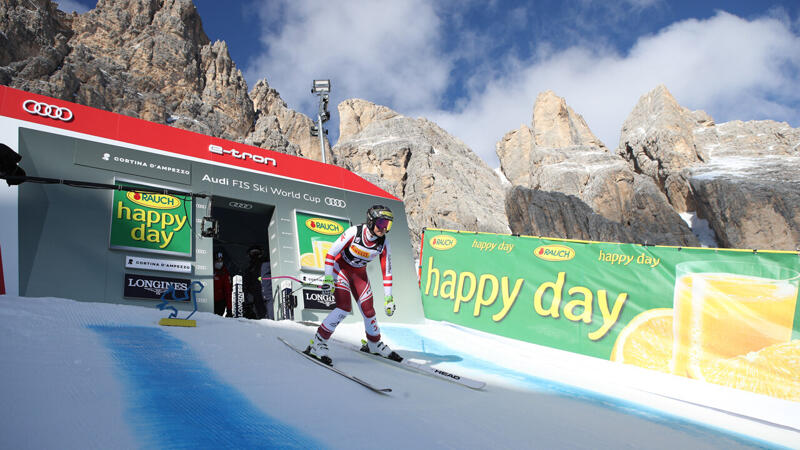 Venier zeigt im 2. Cortina-Training auf