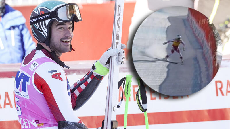 Kriechmayr erklärt seinen "Schneepflug" in Wengen