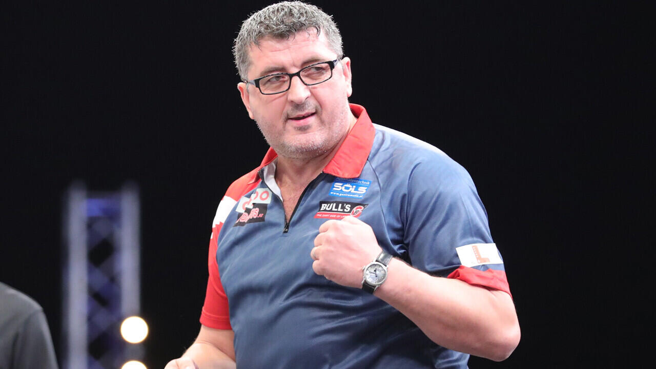 Mensur Suljovic, Rowby-John und Rusty-Jake Rodriguez bei Darts-WM