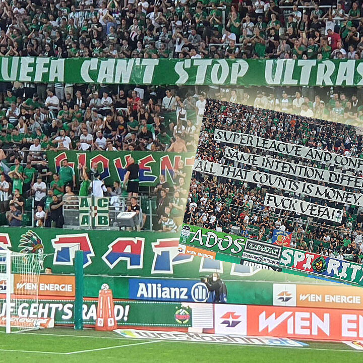 Rapid: Ultras-Protest gegen UEFA in CL-Quali