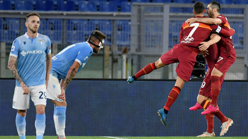 Roma gewinnt <a href='/de/daten/news/fussball/derby-della-capitale/' class='tag'>Derby della Capitale</a> gegen Lazio
