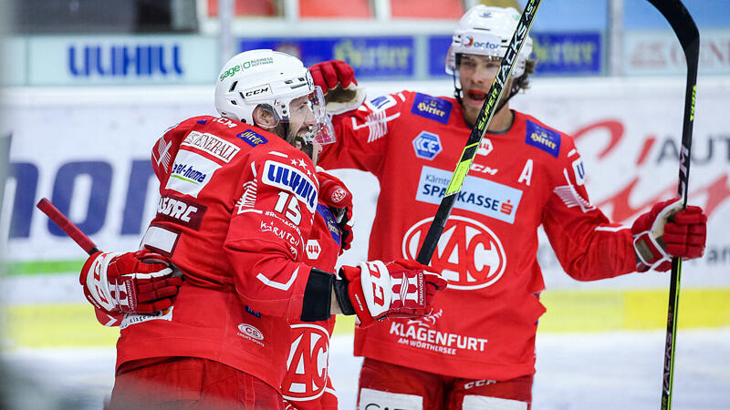 Der <a href='/de/daten/news/eishockey/kac/' class='tag'>KAC</a> sichert sich den ersten Matchpuck