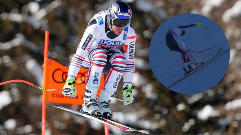 Spektakuläre Pirouette von Muzaton in WM-Abfahrt