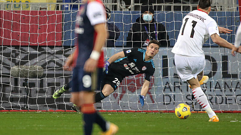 Ibrahimovic schießt Milan in Cagliari zum Sieg