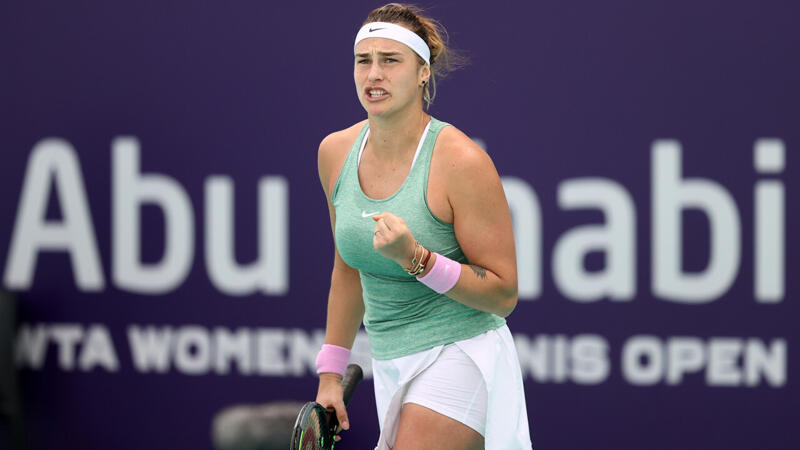 <a href='/de/daten/news/tennis/wta/' class='tag'>WTA</a>: Sabalenka setzt Siegesserie in Abu Dhabi fort