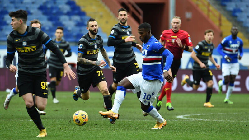 <a href='/de/daten/news/fussball/inter-mailand/' class='tag'>Inter Mailand</a> patzt bei Sampdoria Genua