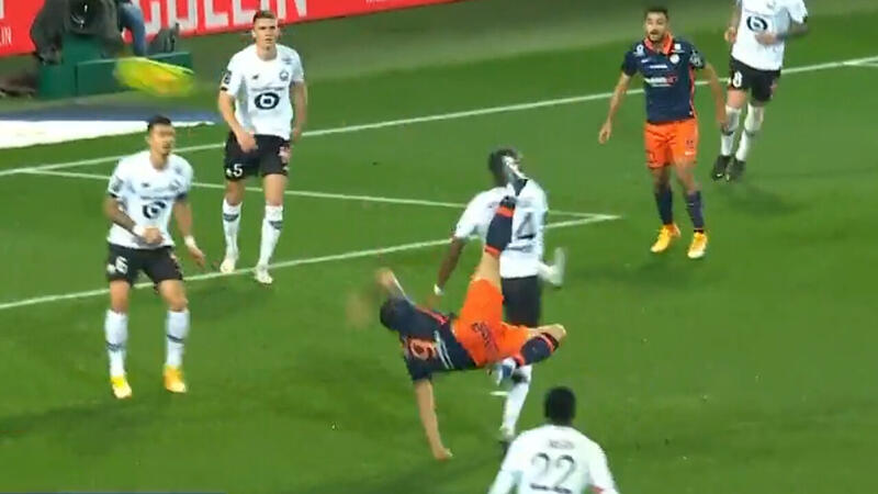 VIDEO: Tolles Fallrückzieher-Tor von Montpellier