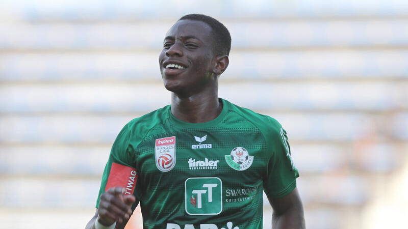 <a href='/de/daten/news/fussball/wsg-tirol/' class='tag'>WSG Tirol</a> verlängert mit Kelvin Yeboah