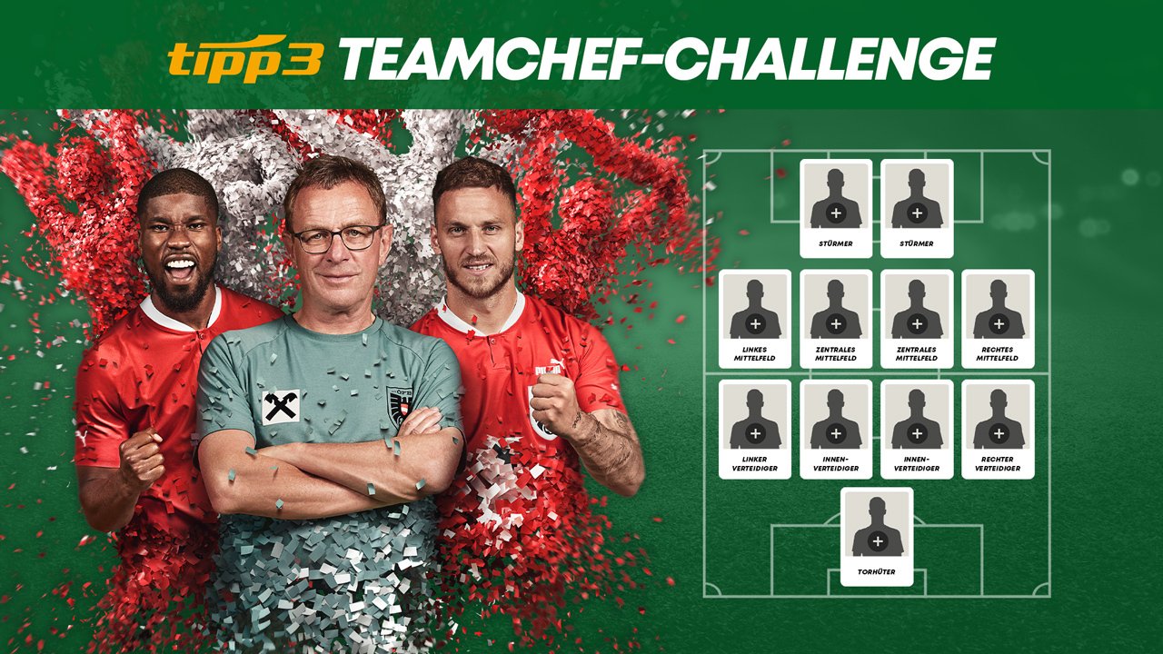 tipp3 Teamchef-Challenge: Deine ÖFB-Startelf gegen Serbien