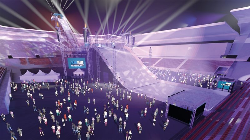 Big-Air-Show: Die Monster-Rampe im Wörthersee-Stadion