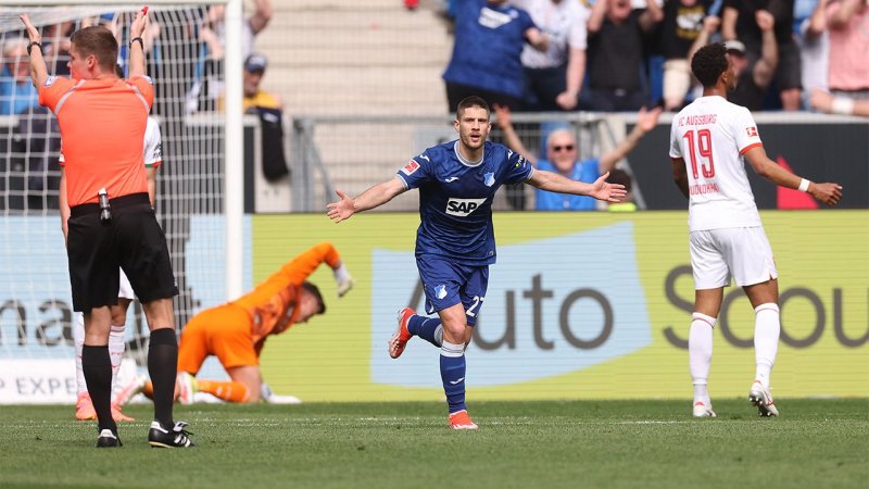 Hoffenheim schließt dank Heimsieg zu Augsburg auf