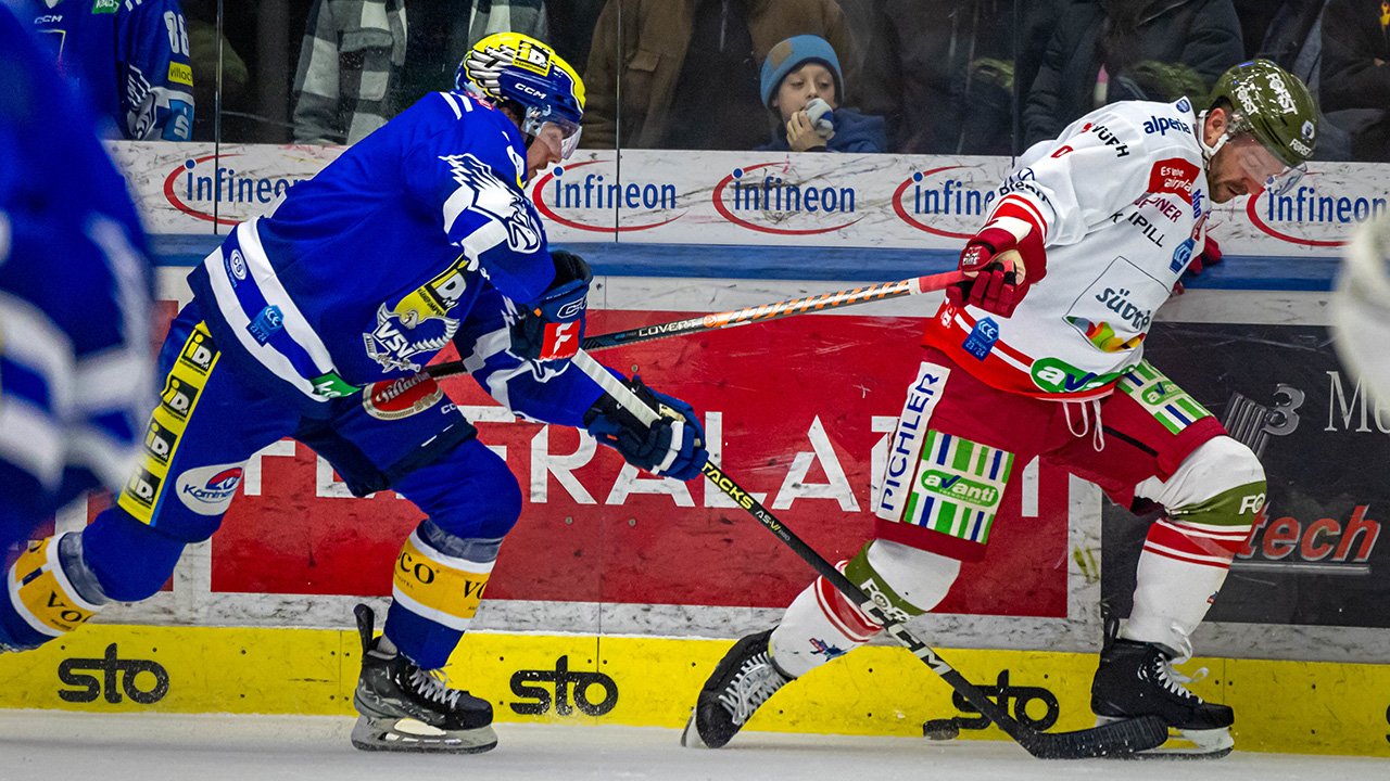 Dezimierter <a href='/de/daten/news/eishockey/vsv/' class='tag'>VSV</a> wehrt ersten Bozen-Matchpuck souverän ab