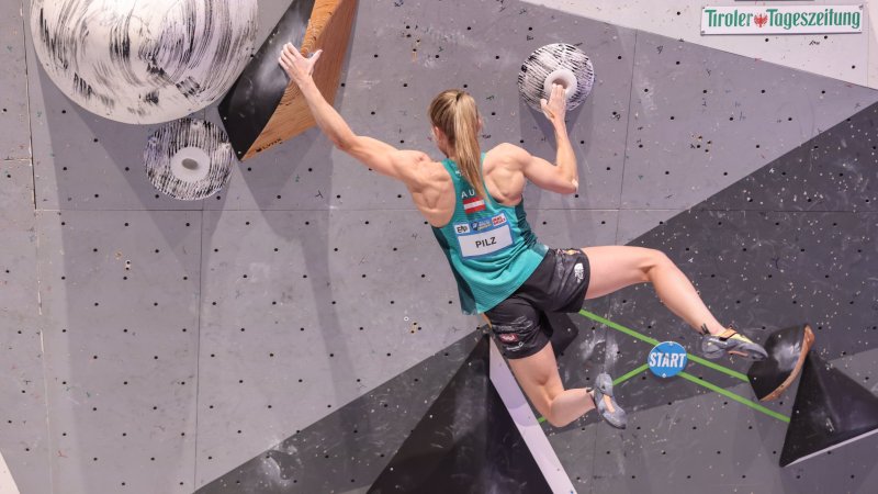 Kletterin Pilz zählt sich nicht zu den Favoriten