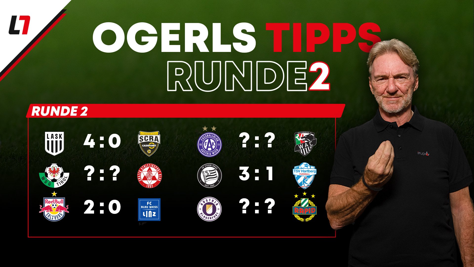 Du gegen Ogerl: Wer tippt die 2. Runde richtig?