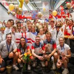 Medaillengewinner feierlich am Flughafen Wien empfangen