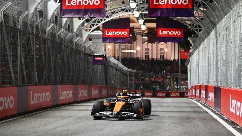 Norris im zweiten Singapur-Training vor Ferrari-Duo voran