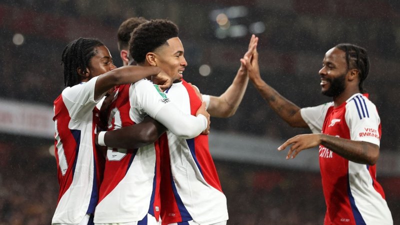 Arsenal steigt mühelos ins Achtelfinale des EFL-Cups auf