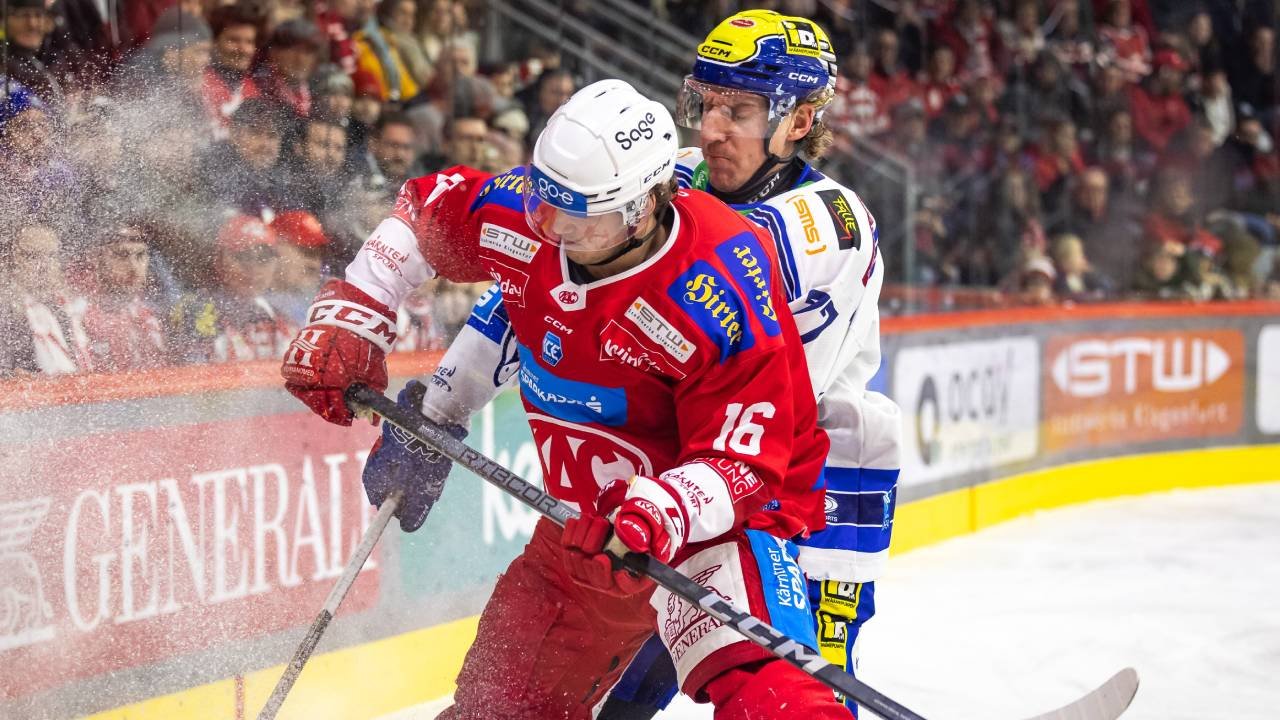 Derby-Sieg nach 0:2-Rückstand! <a href='/de/daten/news/eishockey/kac/' class='tag'>KAC</a> zeigt Reaktion gegen <a href='/de/daten/news/eishockey/vsv/' class='tag'>VSV</a>