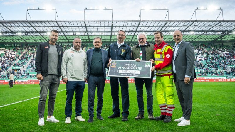 Rapid spendet beachtliche Summe an Hochwasser-Opfer
