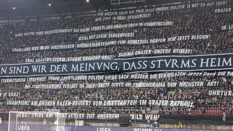 "Uhrturm statt Lindwurm": Sturm-Fans mit klarer Botschaft