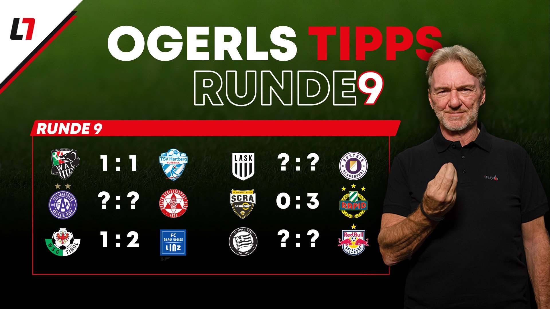 <a href='/de/daten/news/andy-ogris/' class='tag'>Andy Ogris</a> fordert dich: Wer tippt die 9. Runde richtig?